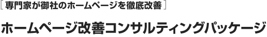 ホームページ改善コンサルティングパッケージ