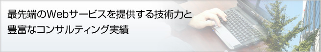 最先端のWebサービスを提供する技術力と豊富なコンサルティング実績